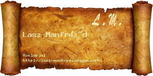 Lasz Manfréd névjegykártya